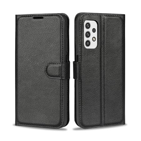 Olixar leather style stand black wallet case