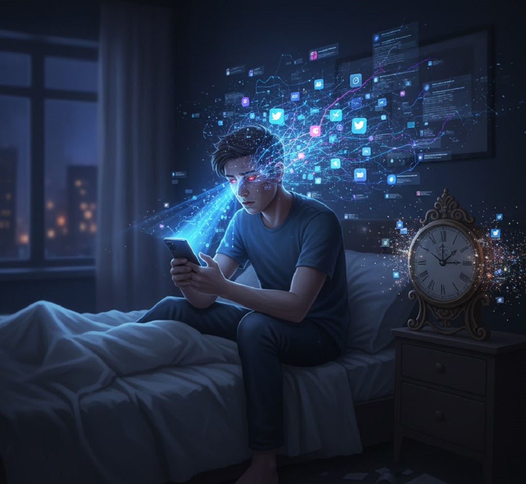 اعتیاد به گوشی های هوشمند و نقش آن در چرخه خواب