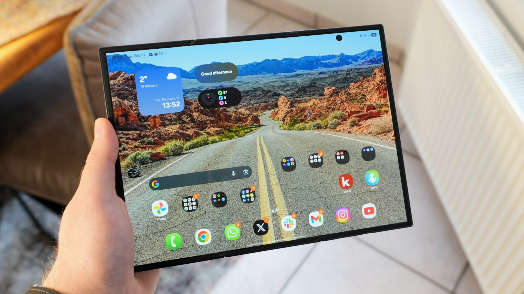 Samsung Galaxy Z TriFold Unfolded Inner Foldable Display