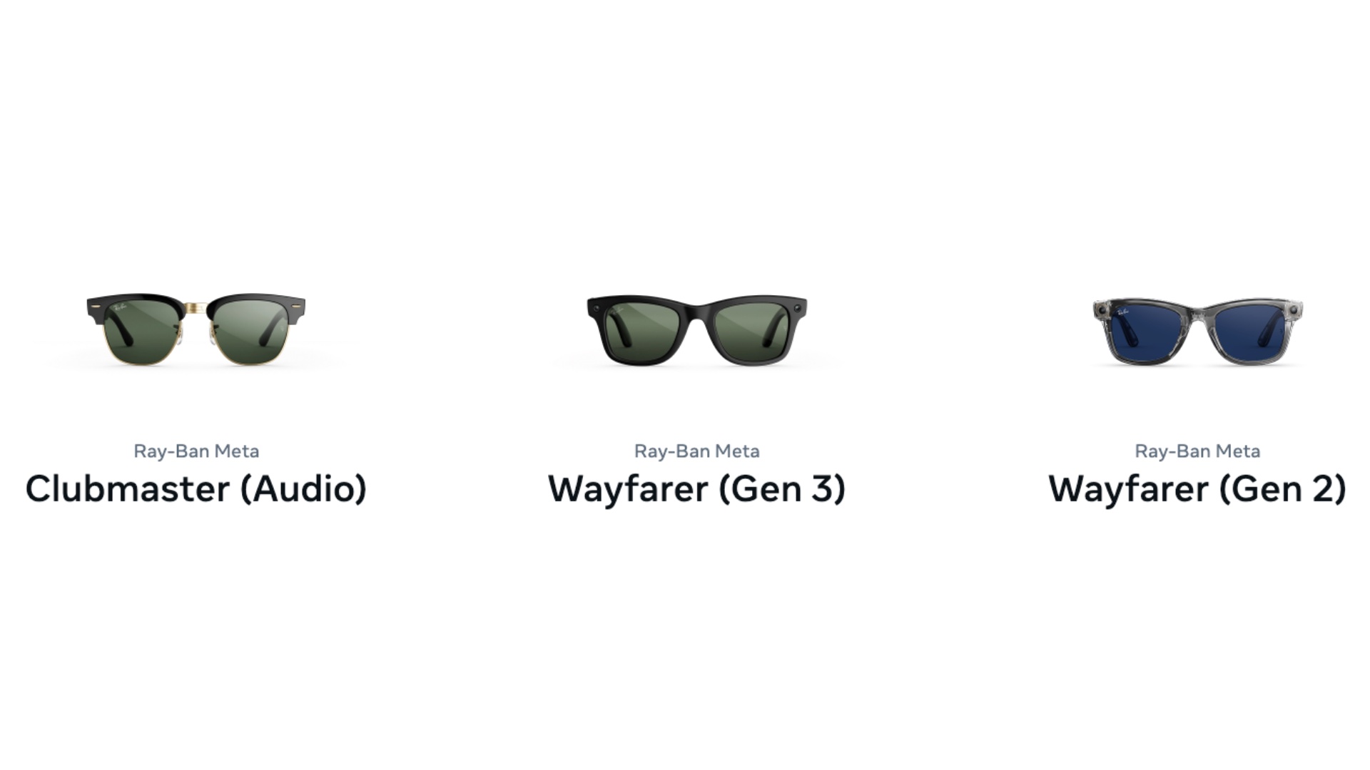 Ray-Ban Meta Audio Styles