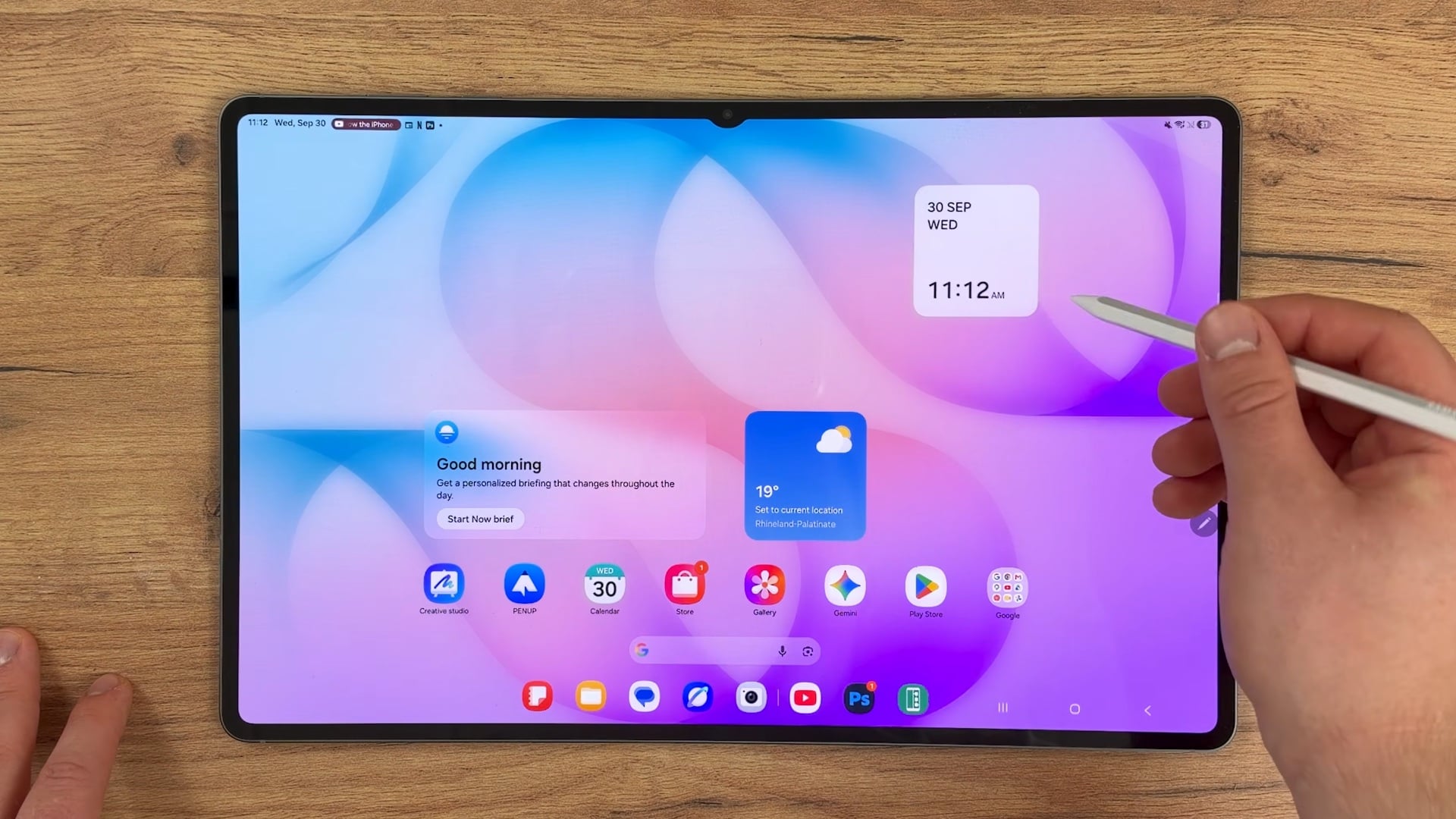 Samsung Galaxy Tab S12 Ultra Display S Pen Home Screen