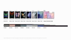 the history of the galaxy z foldables as told by their weight 1 300x169