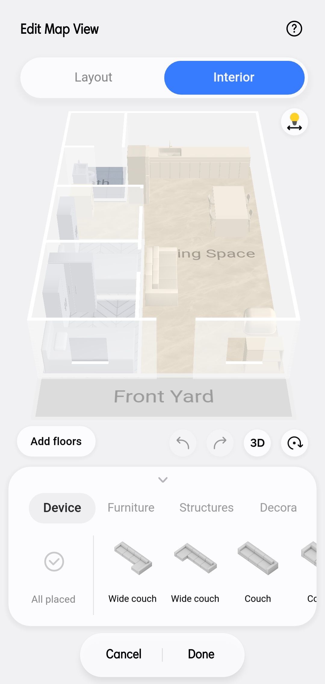 The app lets you make a 3D map of your home